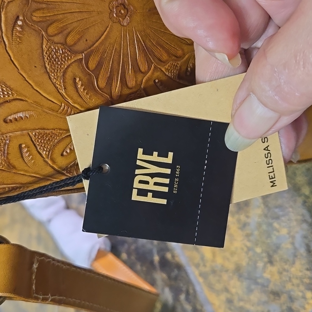 Frye Melissa Hand Tooled Leather Crossbody - Picture 4 of 7